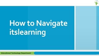 How to Navigate itslearning