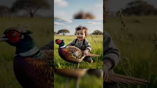 Small baby with beautiful Birds #animated #cute #animtoons #cutebaby #animationvideo #shortsfeed