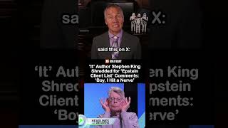 Author Stephen King Says Epstein Client List is a Hoax #stephenking #jeffreyepstein