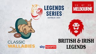LIVE LIONS LEGENDS MATCH! Classic Wallabies vs British & Irish Legends in Melbourne