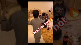 too hot food 🔥#funnyfall#accidentnews #Don't laugh