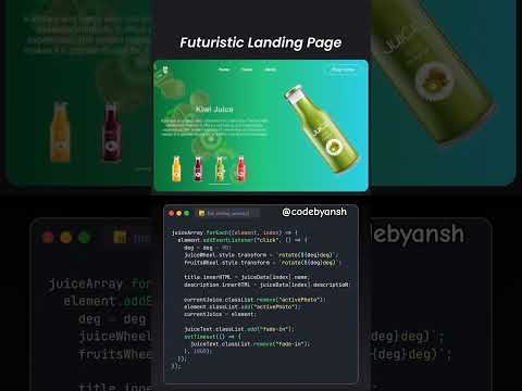 Animated Landing Page | JavaScript Project | Codebyansh | #shorts #javascriptprojects  #codebyansh