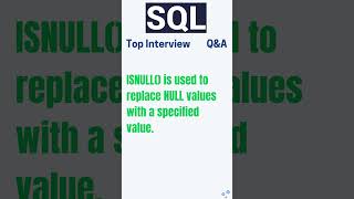 What is ISNULL() in SQL? #SQL #interview #interviews  #facts #learning