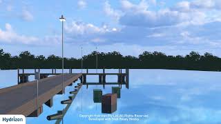 Vesselless cargo harbor water jets