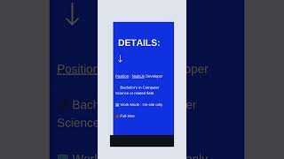 Techno Deviser Hiring!! #developer #greatopportunity #hiringfreshers #mustwatch