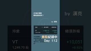 CPI低於預期，美股直接強勢回歸！#美股紀錄中 #美股
