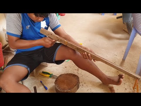 How to Make Wooden Gun Crossbow Shooting, DIY Building