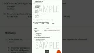 [Sample paper for ECT Post ] 2024 teacher job preparation #Study #physicswallah #chemistry #physics