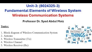Wireless Communication System Unit 3: Fundamental Elements of Wireless Communication System
