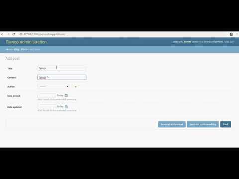 Python-Django Tutorial: Admin Interface View