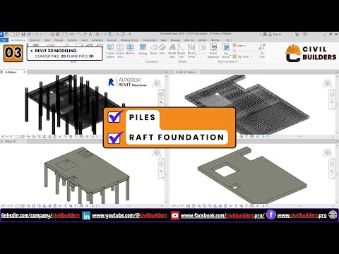 Revit 2024 Ultimate Project Guide From Start to Finish: Model Piles & Raft with Rebars | Class 3