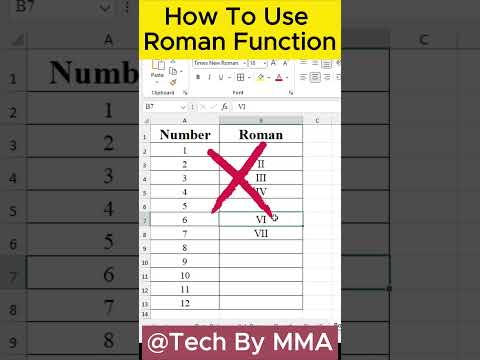 How to use Roman Function in Excel | Roman Counting | Roman Serial Numbers  #microsoftexcel #mexcel