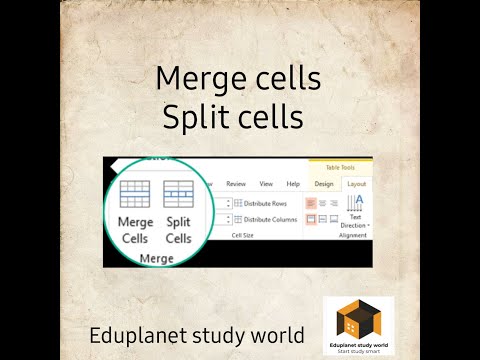 #computer #kips #cybertools Merge cells | split cells in Ms Word 2016