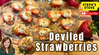 Deviled Strawberries: A Perfect Bite Sized Treat for Your Next Picnic or Gathering - Steph’s Stove