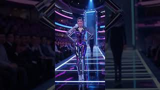 Robot Girl SLIPS on Runway 😂👠#irc #shorts