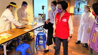 彰化長照機構照服員開打疫苗 巡視慈濟彰化靜思堂接種站