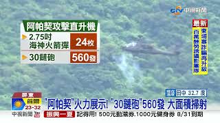 三軍聯勇暖身! "阿帕契.黑鷹"火箭彈.鏈砲.機槍實彈射擊│中視新聞 20220816