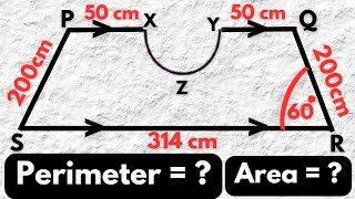 Only Sharp Minds Can Solve This Trapezium Challenge! Find the Area and Perimeter? #geometry