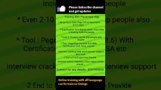 #jobs #it #pega #prpc #pegaprpc #bpm Pega training available with help contact me 8297959835 #shorts