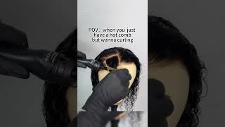 How to make curl with a hot comb👍👍👍 | Jessies Wig #wigstyling #curlyhairstyles #wigtutorial