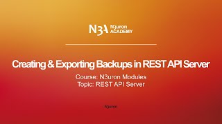 Creating and Exporting Backups in REST API Server