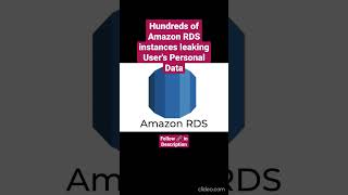 Hundreds of Amazon RDS Instances leaking User's Personal Data #shorts #amazon #aws #amazonrds #rds 🔥