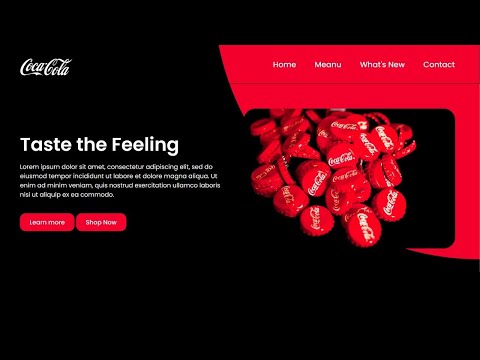 New  Coca Cola Home Page using  ||  HTML & CSS  ||  For Beginners  ||   With Source Code