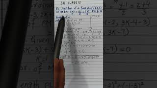 3D Geometry Class 12 | Foot of perpendicular from point on line  |