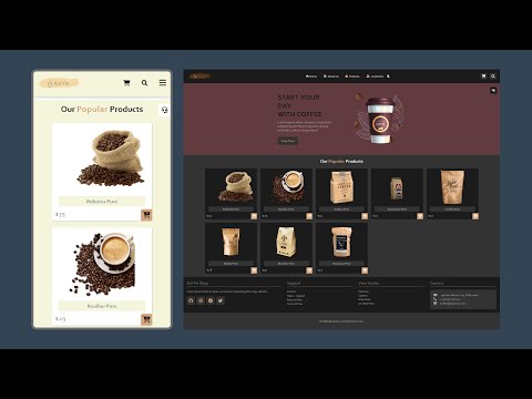 Make Complete Coffee Website Using HTML, CSS and JavaScript