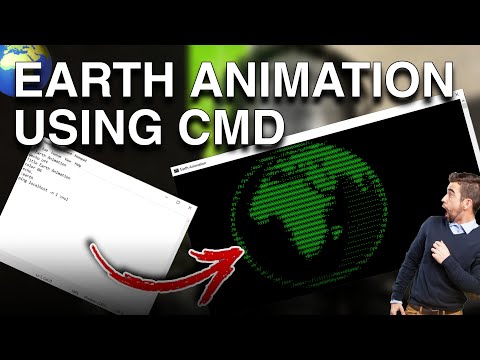 Earth animation using cmd | You should try it too!