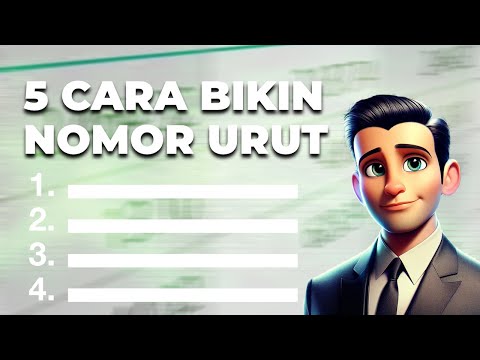 5 Cara Membuat Nomor Urut di Excel | Tutorial Excel PEMULA |