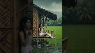 Gentle Rainfall on Forest Leaves | Sleep & Relaxation Sounds #shorts #rain #fyp