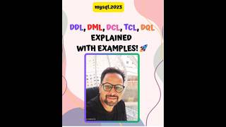 DDL, DML, DCL, TCL, DQL Explained with Examples! 🚀