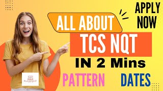 TCS NQT 2023 | HOW TO APPLY TCS NQT | REGISTRATION PROCESS | EXAM DATE | TCS NATIONAL QUALIFIER TEST