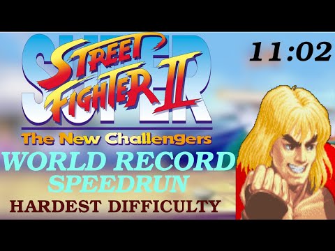 KEN Speedrun NEW World Record Hardest Difficulty 11:02 - Super Street Fighter II The New Challengers