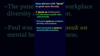 5 Smart Ways to Use ‘Speak’ To be More Fluent!" #englishvocabulary
