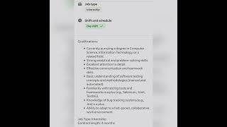 Software Testing#intern #fresher #getemployed#experienced #youtubeshorts #softwaretestingjobs#qajobs