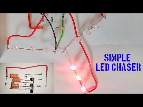 Simple led chaser circuits using transistor || diy  #pkelec