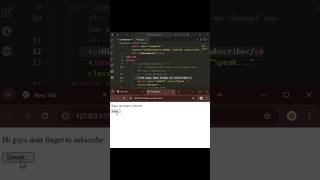 How build a text to speech app using #javascript #codes #cod #short #python #programminglanguage #ff