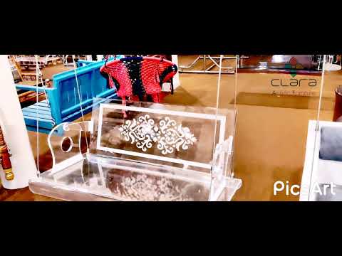 Transparent Acrylic Designer Swing for Living room by Clara Acrylic Furniture