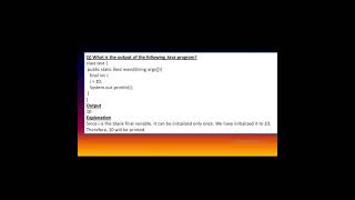 java tricky questions with output part-75 🔥🔥🔥 |YTShorts #shorts
