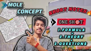 🔥 Mole Concept in ONE SHOT! | Super Quick Short Notes + Tricks 🚀 | Ace Your Exam Now! 🔥