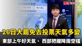 明大罷免去投票天氣多變！東部上午好天氣、 西部把握降雨空檔