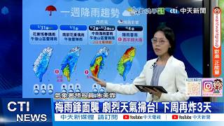 【每日必看】梅雨鋒面襲 劇烈天氣掃台! 下周再炸3天｜雨區擴大 15縣市大雨特報 西半部防局部豪雨 20250529