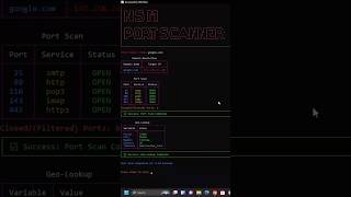 Python Port Scanner in 60 Seconds!!! #programming #coding