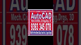 #CADCourse #AutoCADTraining #2DDrafting #3DModeling
