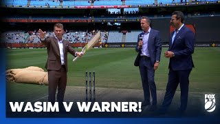 Wasim Akram v David Warner 🤯 Cricket greats explain how they'd combat one another! I Fox Cricket