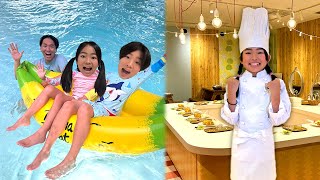 楽しいホテルでいろんなアクティビティに挑戦！体を動かして元気になろう！　かえであーたん　Kaede and Ahtan show Entertainment for kids at the hotel