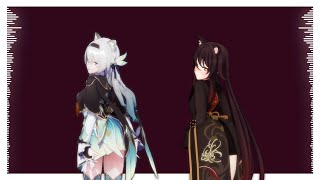 Firefly / Hutao kittens 😼- Hold up - 【MMD Genshin impact / honkai:starrail 4K | 60FPS】