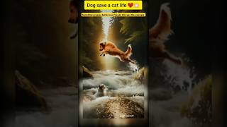 dog safe a cat ❤️🌸♠️#shorts #ai #child #cat #dog